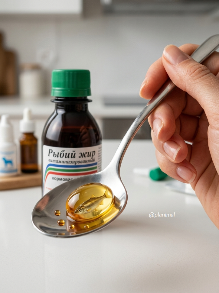 Ветспектрум: Рыбий жир витаминизированный, витамины Е, Д3, А, 100 мл