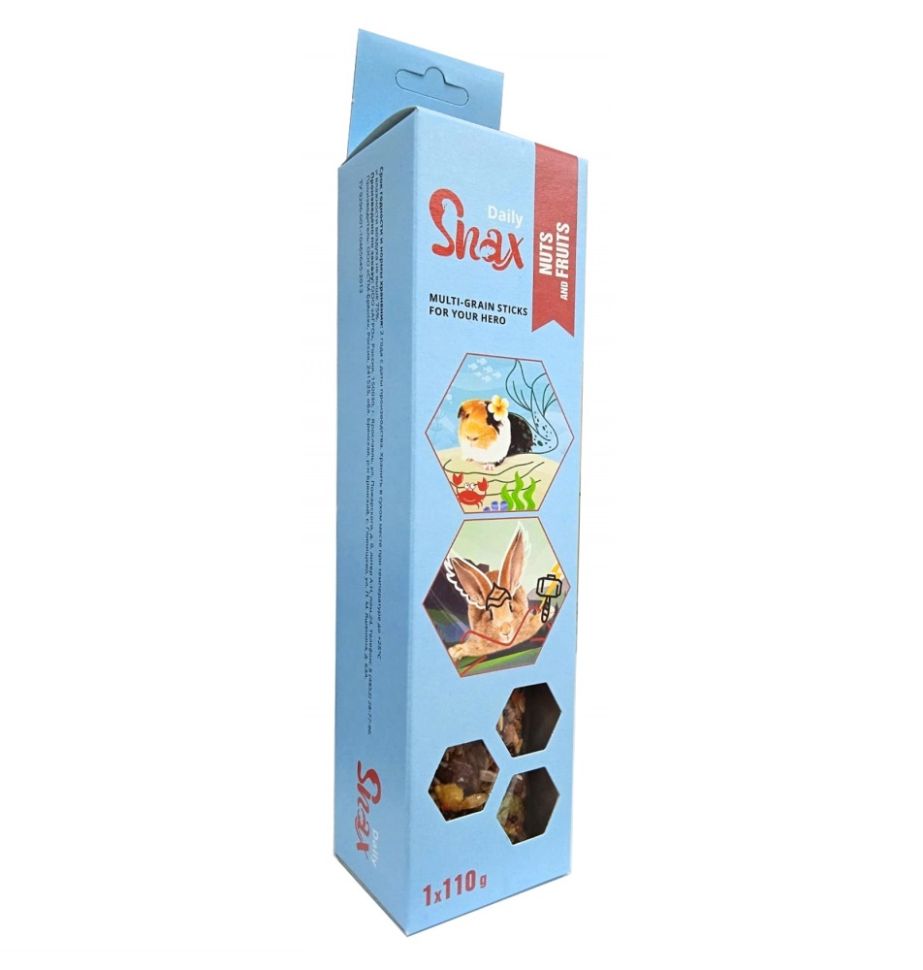 Snax: Daily, Зерновая палочка с орехами, для грызунов, 1 шт, 110 гр