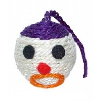 Игрушка для кошек "Рожица", сизаль, D=6.5 см, ТМ-2009