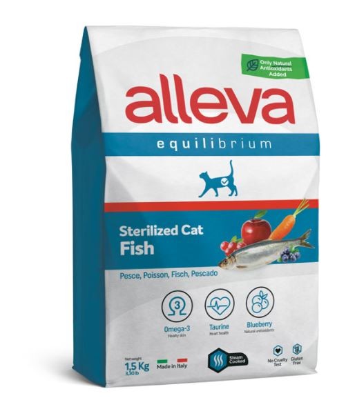 Корм для кастрированных котов и стерилизованных кошек Аллева Эквилибриум с рыбой 0,4 кг