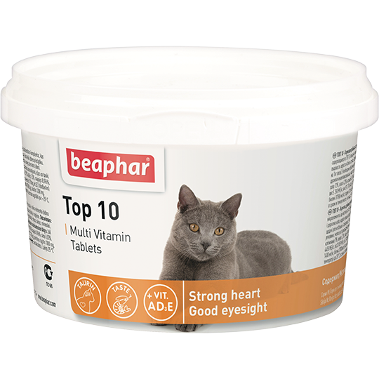 Beaphar: Кормовая добавка Top 10 / Toп 10 для кошек, 180 таблеток