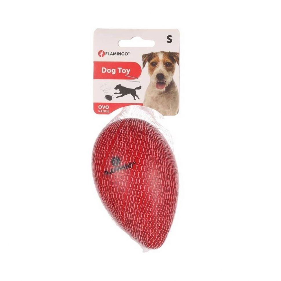 Flamingo: Игрушка для собак Яйцо красное 8,5 х 12,5 см, пластик