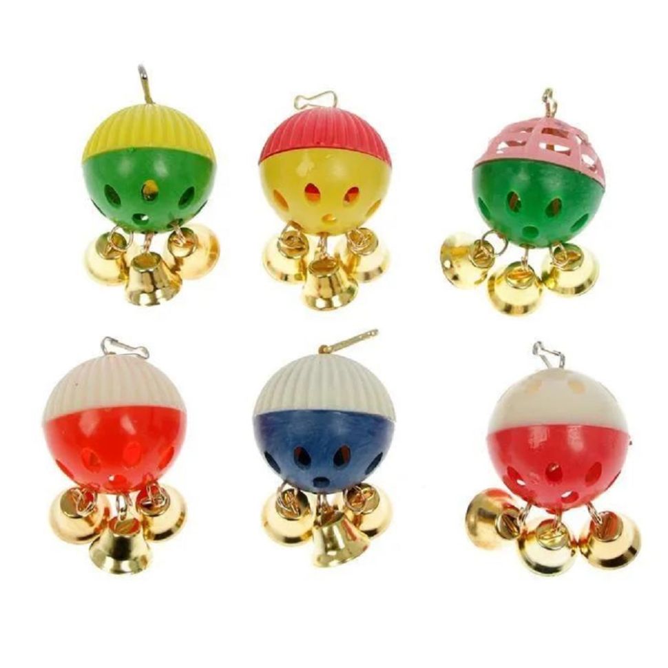 Зооник:  Игрушка Забава для мелкиих попугаев с 3-мя колокольчиками