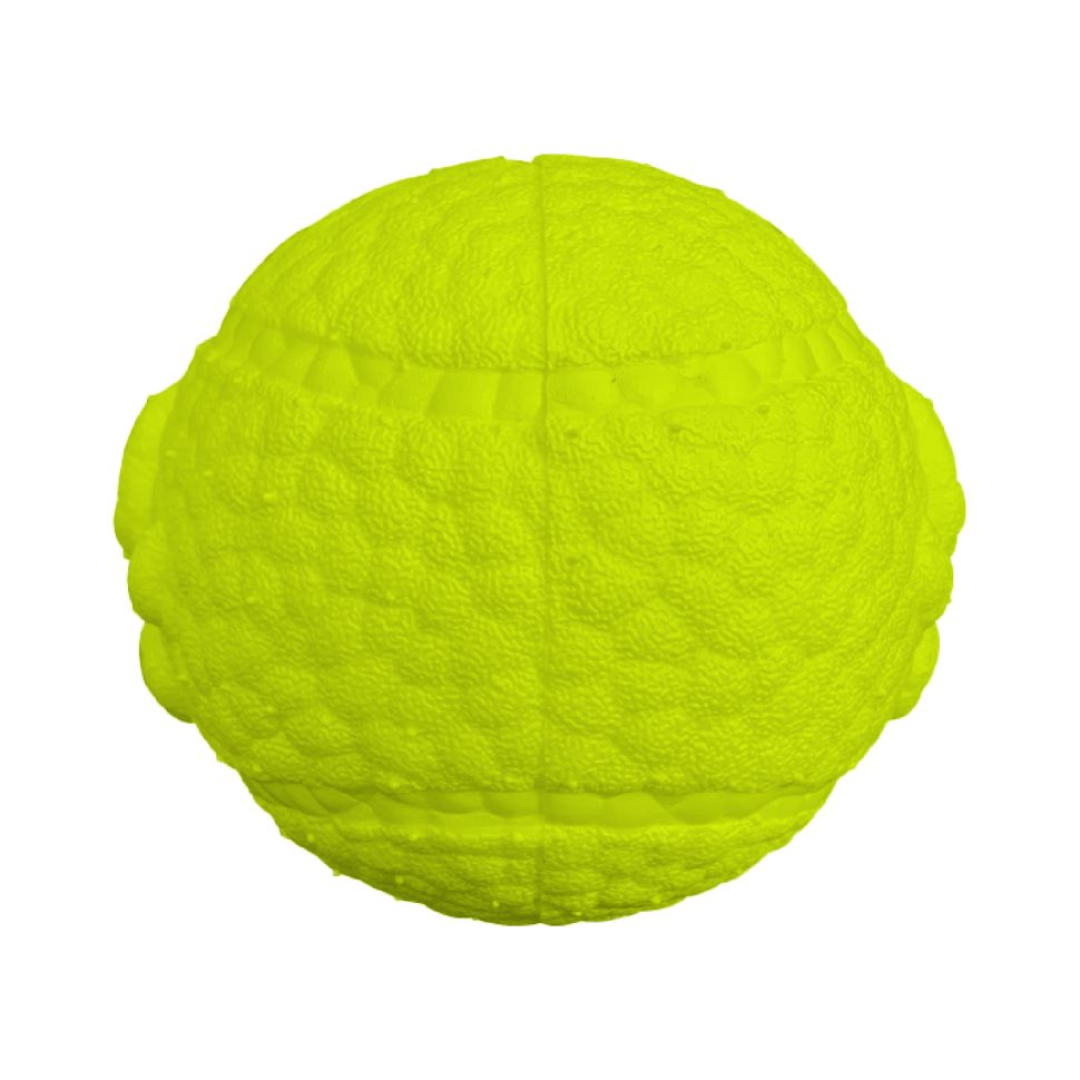 Mr.Kranch: Игрушка, Мяч с лапкой, неоновая желтая, для собак, 8 см 