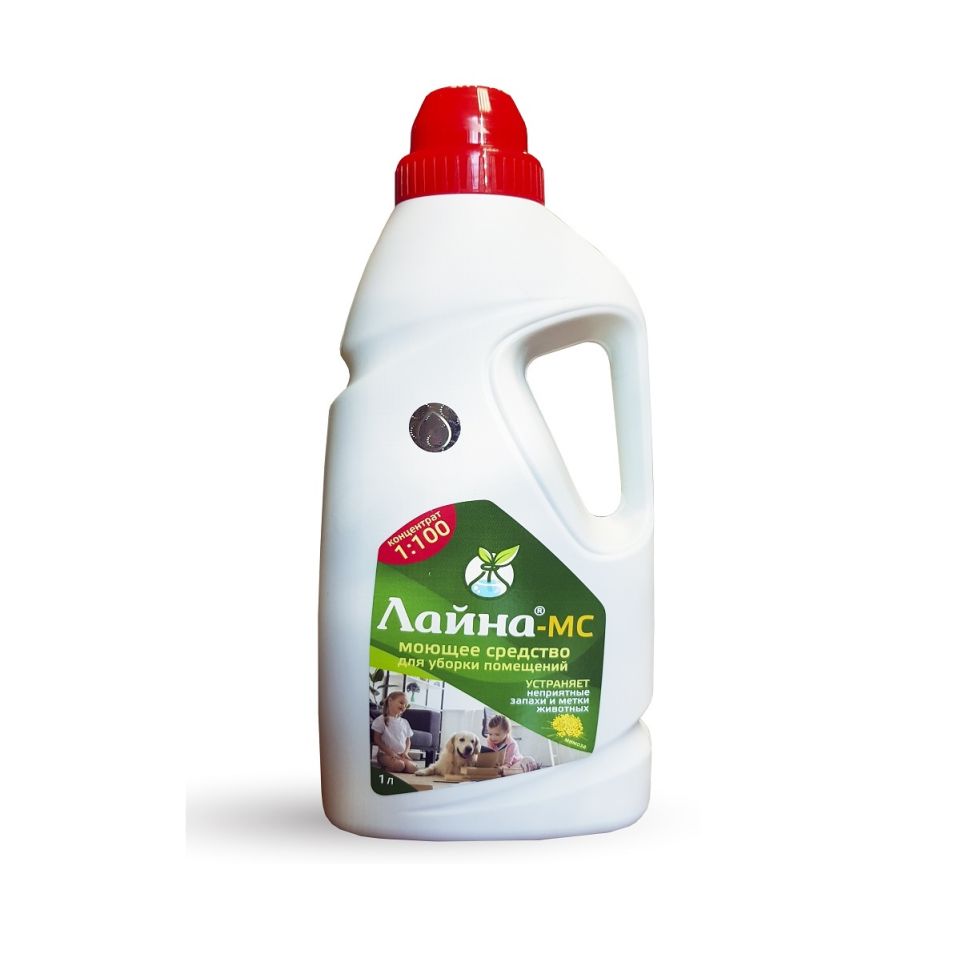 Лайна, ветеринарное дезинфицирующее средство, для обеззараживания, дезодорации и мойки мест обитания животных, мимоза, 1 л