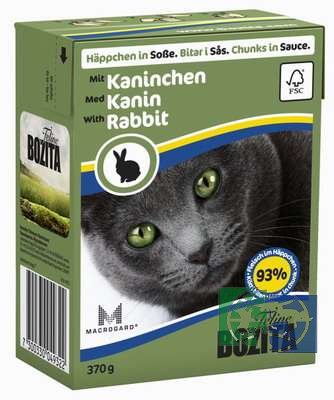 Bozita Feline Rabbit Tetra Pak кусочки в соусе с кроликом для кошек, 370 гр.