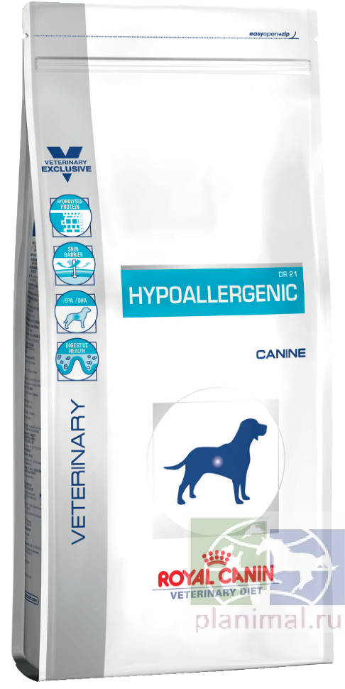 RC Hypoallergenic DR21 Canin диета для собак свыше 10 кг при пищевой аллергии или непереносимости, 7 кг