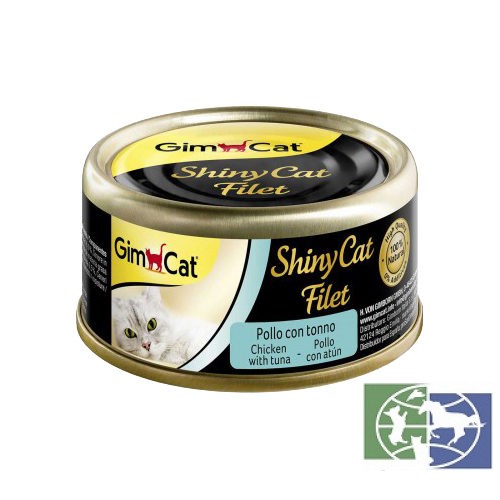 GimCat ShinyCat Filet Консервированный дополнительный корм для кошек из тунца 70 г