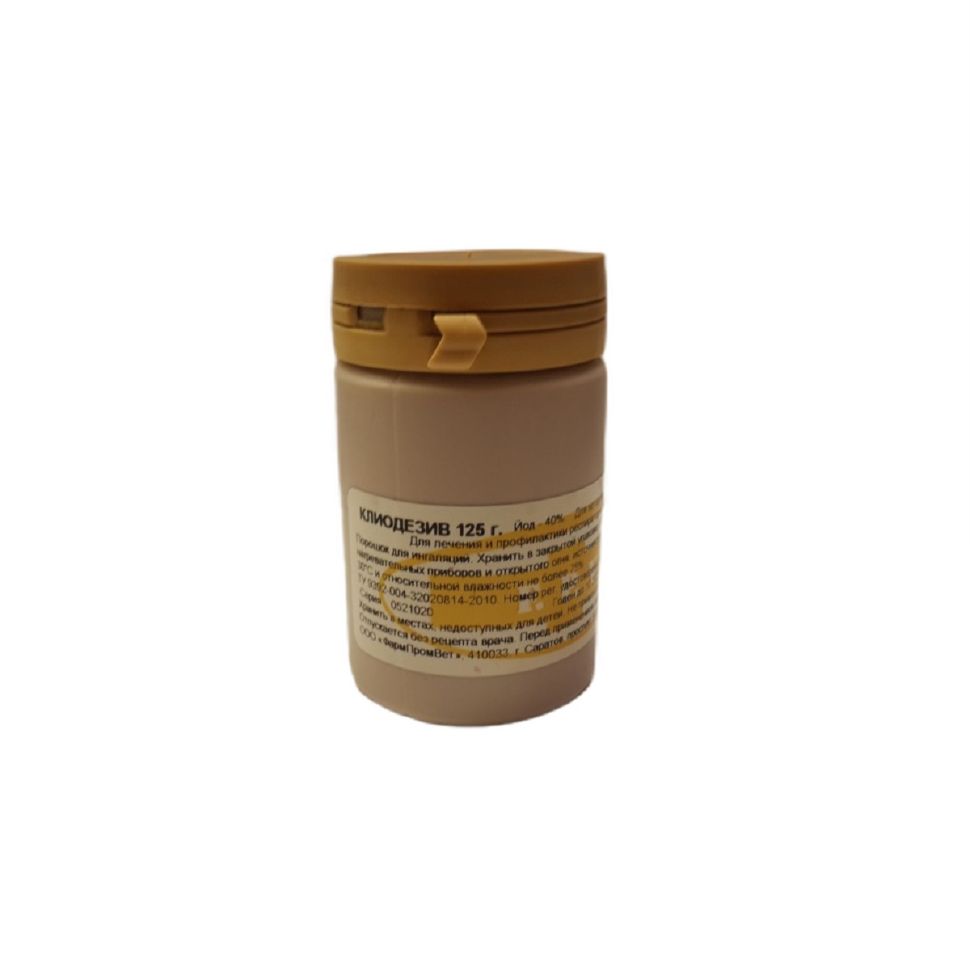 ФармПромВет: Йодная шашка "Клиодезив", для санации воздуха в присутствии животных и птиц, 125 гр
