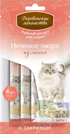 Деревенские Лакомства: Нежное пюре из лосося для кошек, арт. 72510025