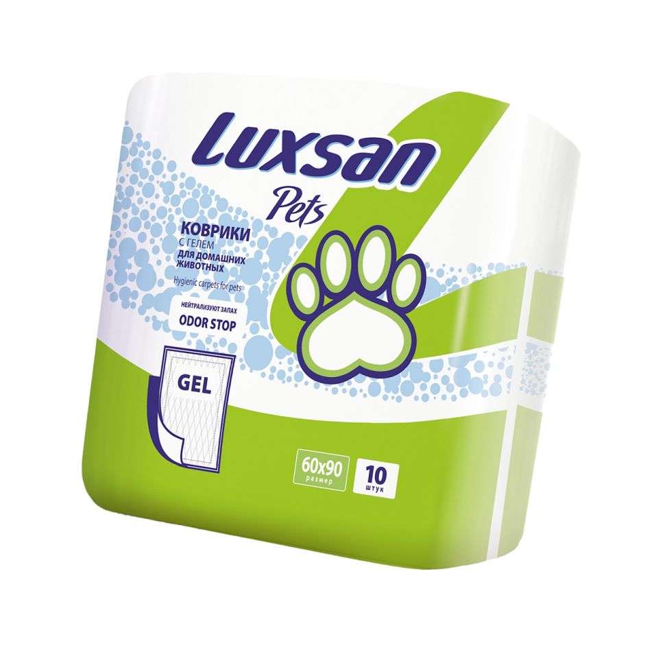 LUXSAN: Premium GEL Коврики, пеленки для животных 60 х 90 см, 10 шт