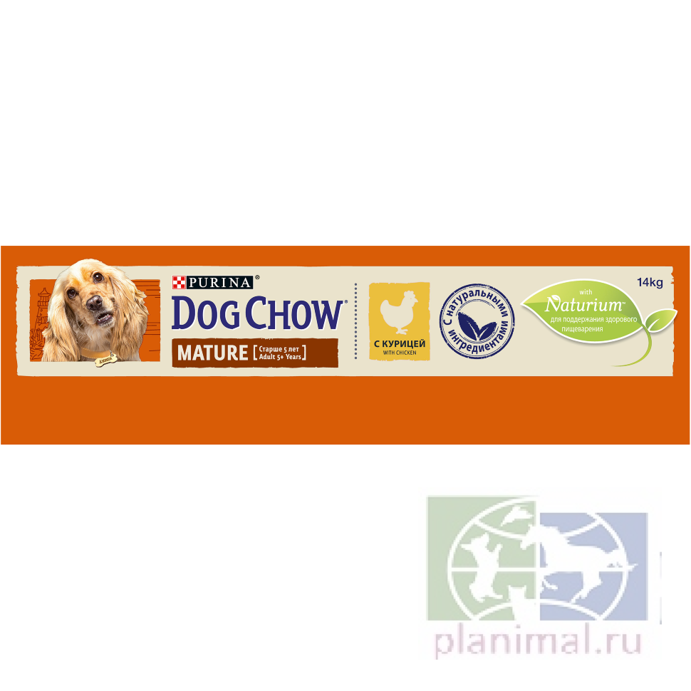 Сухой корм Dog Chow для взрослых собак старшего возраста от 5 лет с курицей, 14 кг