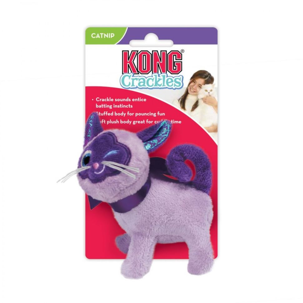 KONG игрушка для кошек Crackles Кошка, хрустит, с кошачьей мятой