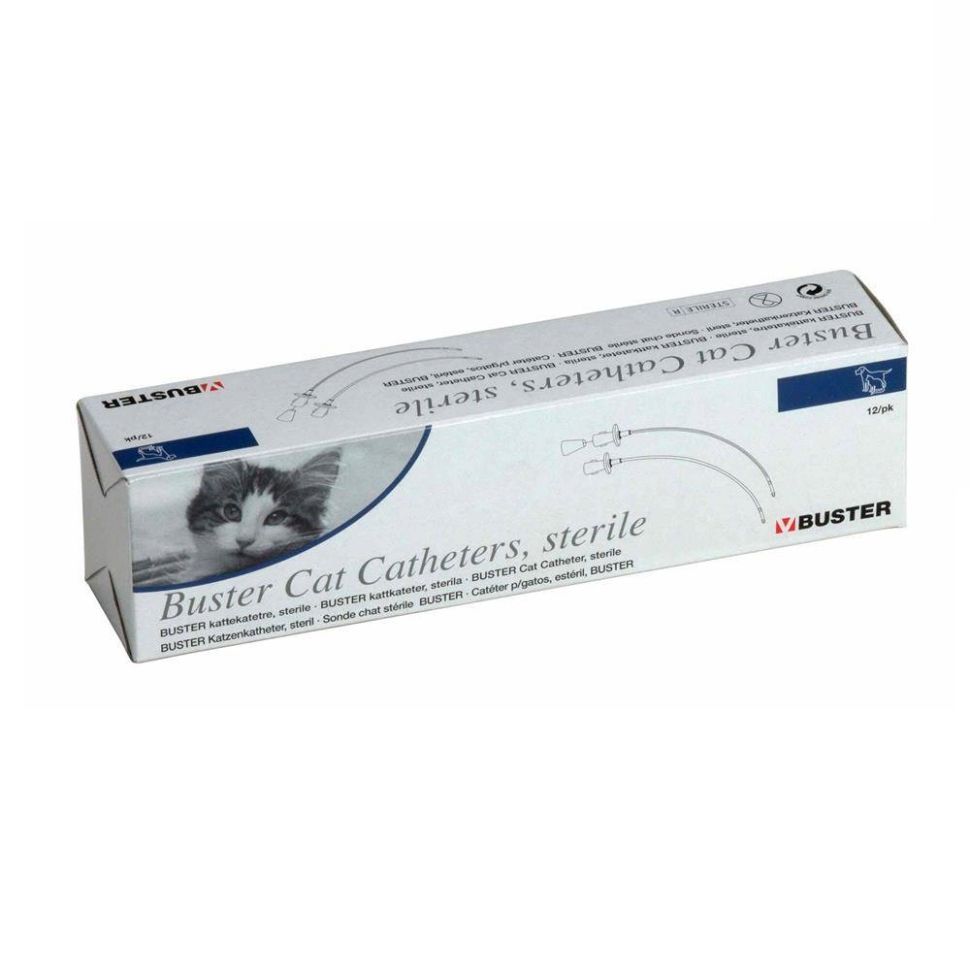 KRUUSE: катетер стерильный, 1,0х130 мм со стилетом, для кошек, 1 шт