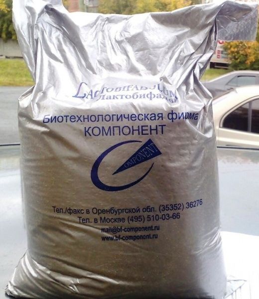 Компонент: Лактобифадол форте на отрубях для КРС, свиней, лошадей, птиц, 10 кг