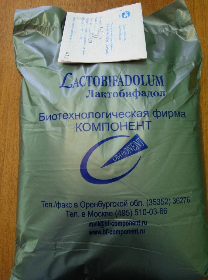 Компонент: Лактобифадол форте на отрубях, пребиотическая кормовая добавка для КРС, свиней, птиц, лошадей, 1 кг