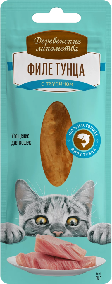 Деревенские Лакомства: Филе тунца нежное д/кошек, арт. 76050403