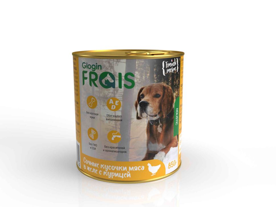 Frais Holistic Dog консервы для собак Курица в желе 850 гр.