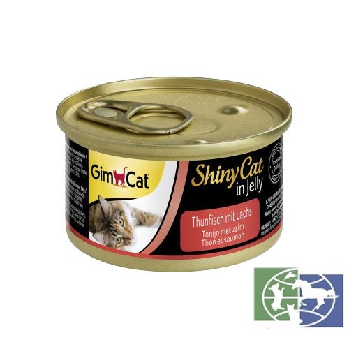 GimCat ShinyCat консервы для кошек из тунца с лососем 70 г