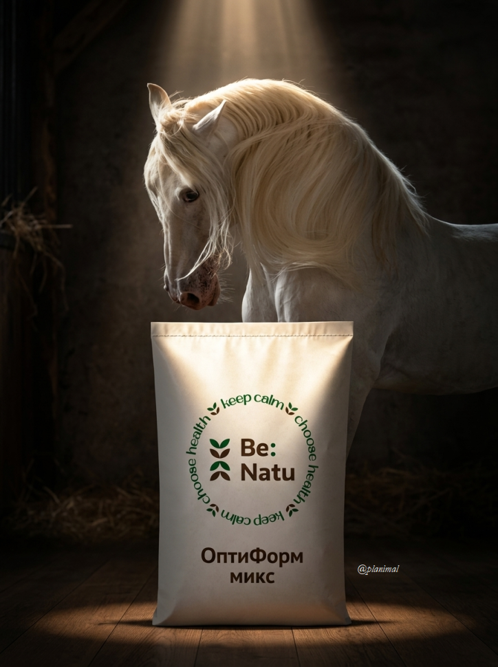 Be:Natu ОптиФорм микс базовый безовсовый для лошадей, легкие нагрузки, 20 кг 