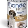 Monge Dog Fresh Chunks in Loaf консервы для собак мясной рулет курица 400 гр.