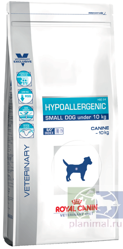 RC Hypoallergenic HSD 24 Small Dog under 10 kg диета для взрослых собак мелких размеров при пищевой аллергии или непереносимости, 3,5 кг