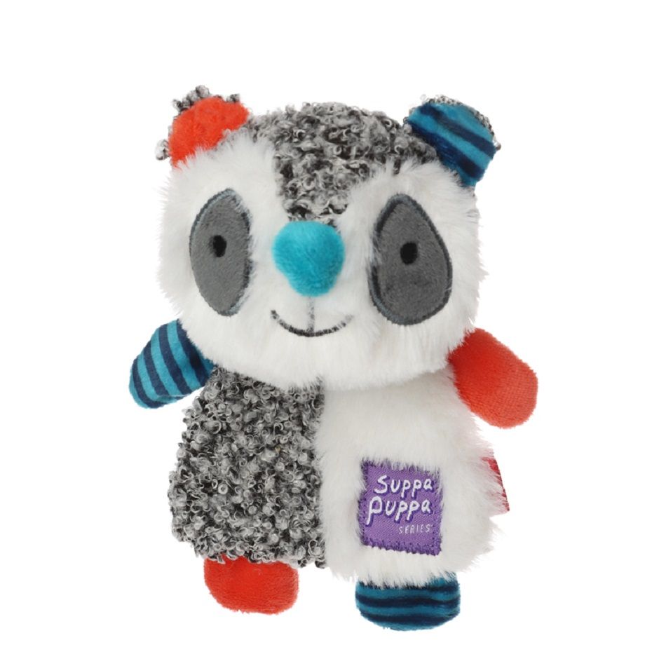 GiGwi Игрушка для маленьких собак Енот с пищалкой 17,5 см, серия SUPPA PUPPA, 85007