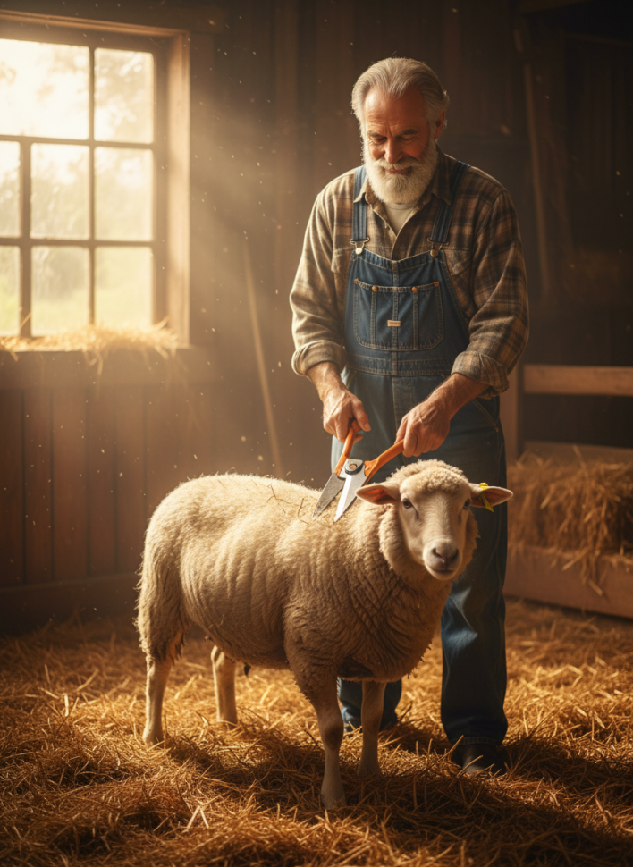 Ножницы для стрижки шерсти у овец не клепаные 26,5 см, Китай