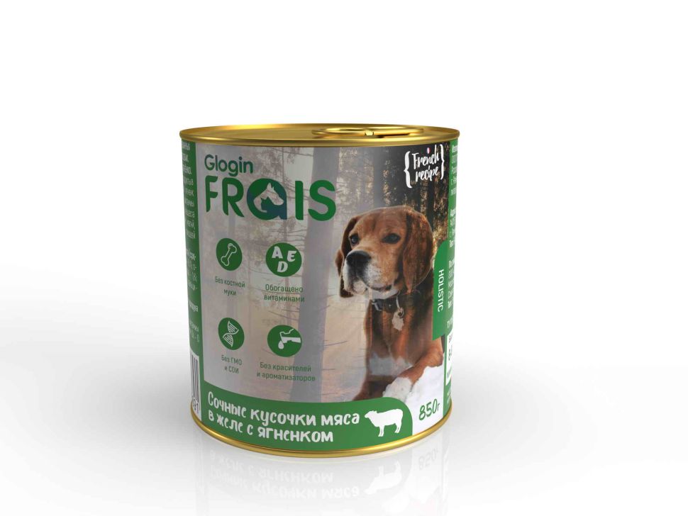 Frais Holistic Dog консервы для собак Ягненок в желе 850 гр.