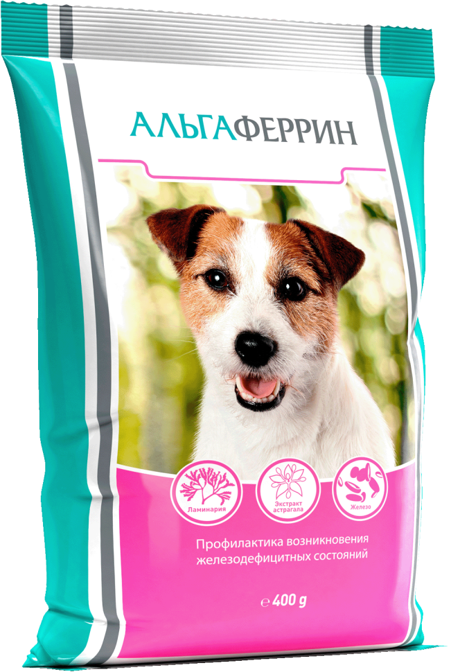 Альгаферрин, функциональный корм для профилактики недостатка железа у собак, 400 гр.