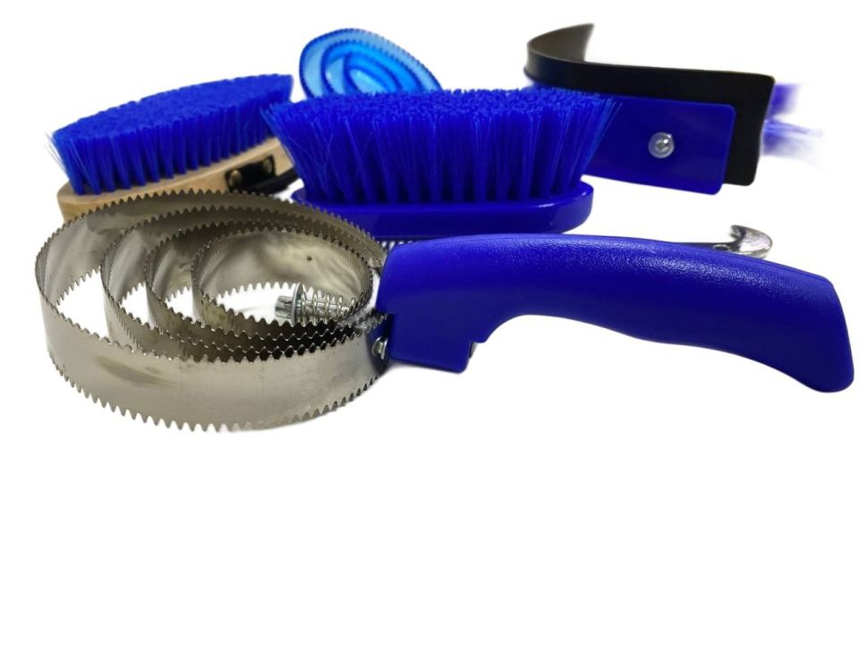 Органайзер - набор для ухода для лошадью, 8 предметов, синий, пластик, Китай