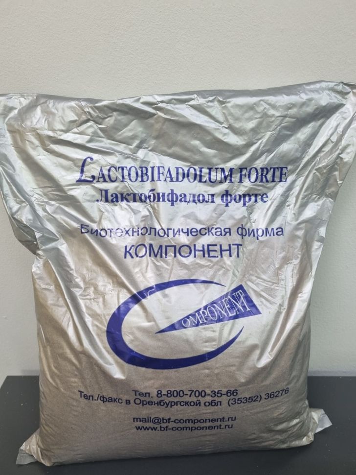 Компонент: Лактобифадол форте на отрубях, пребиотическая кормовая добавка для КРС, свиней, птиц, лошадей, 2 кг