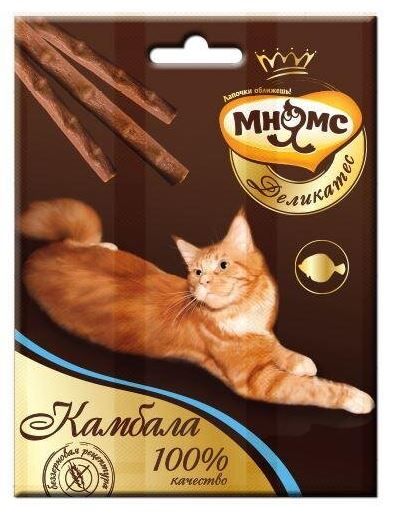 Мнямс Деликатес лакомые палочки 9 см для кошек с камбалой 3 шт. х 4 гр.