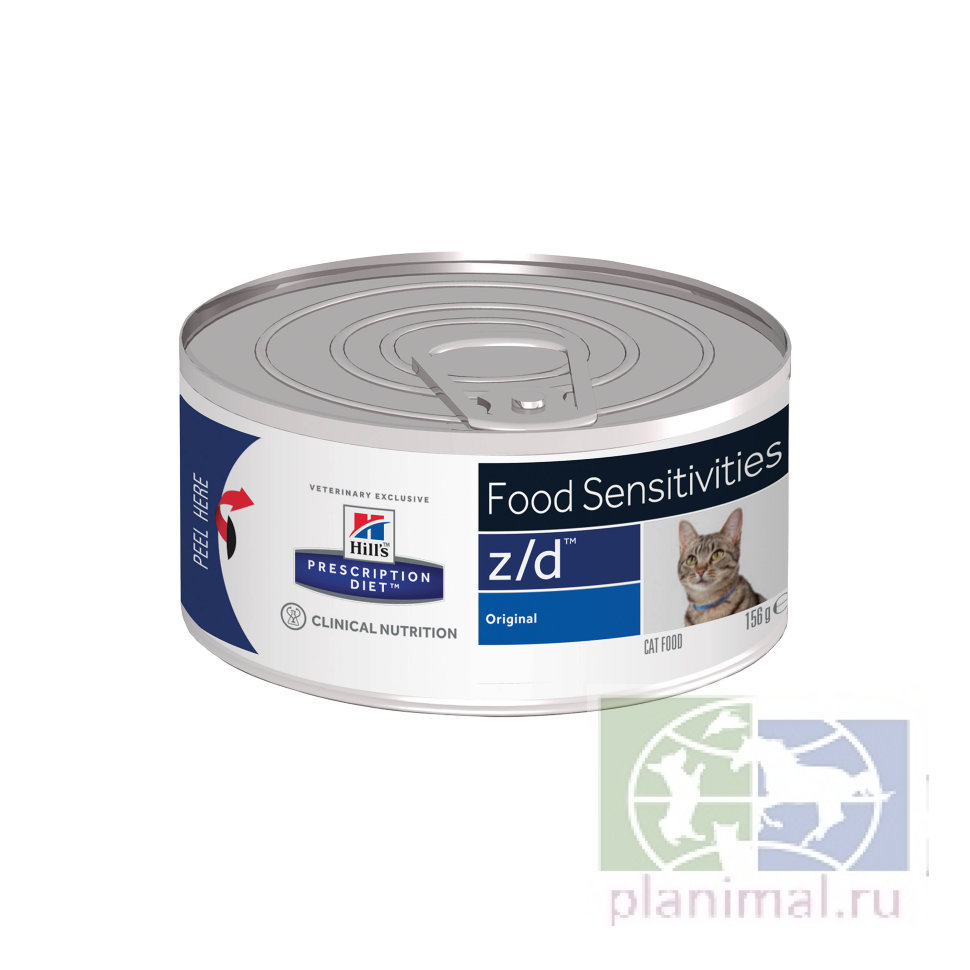 Влажный диетический корм для кошек Hill's Prescription Diet z/d Food Sensitivities при пищевой аллергии, 156 г