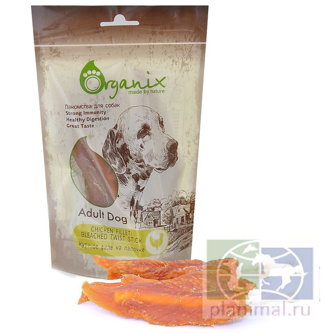 Organix Лакомство для собак «Твистеры куриные» (100% мясо), 100 гр.