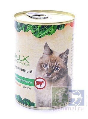 Organix консервы для кошек говядина с перепелкой, 410 гр.