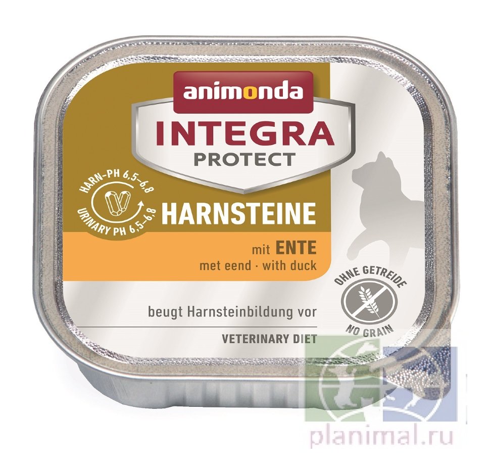 Animonda Integra Protect Cat Harnsteine (URINARY) диета д/кошек при МКБ с уткой, 100 гр.