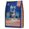 Brit: Premium, Сухой корм с лососем и курой, для стерилизованных кошек, Cat Sterilised Salmon&Chicken, 800 гр.