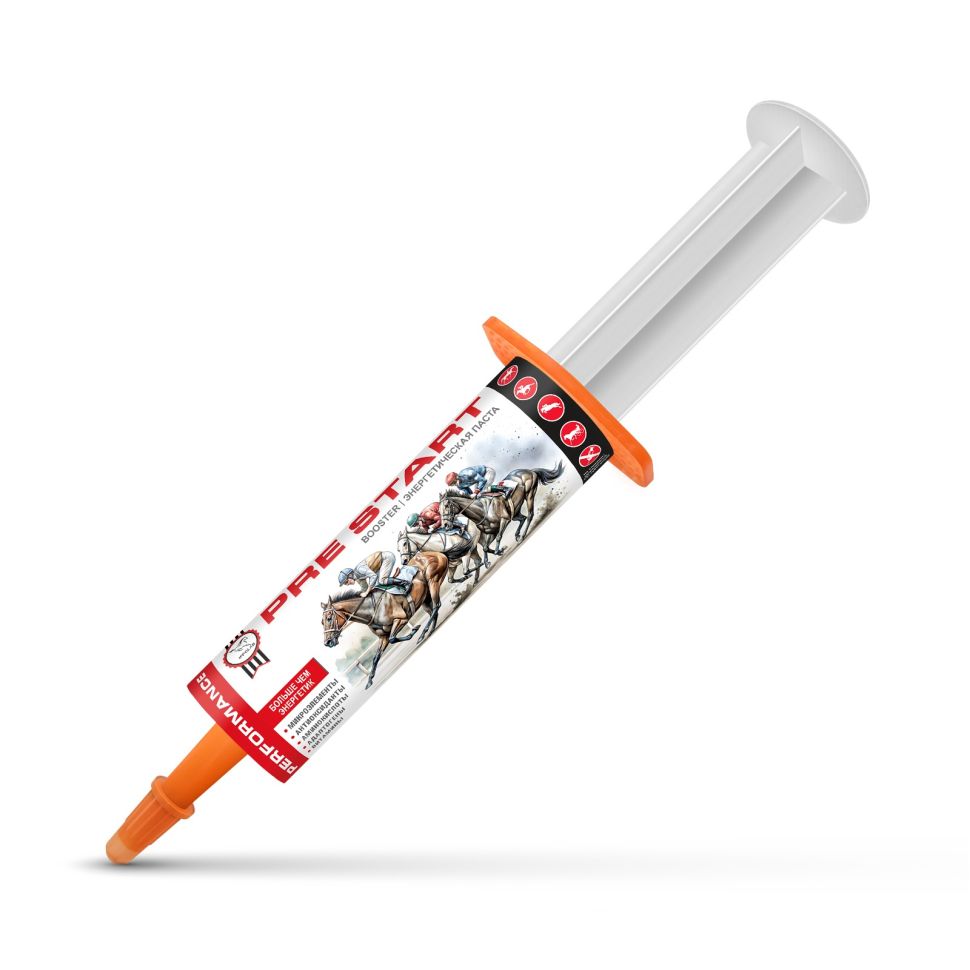 Пробио: Pre Start энергетическая паста в шприце для лошадей 60 мл