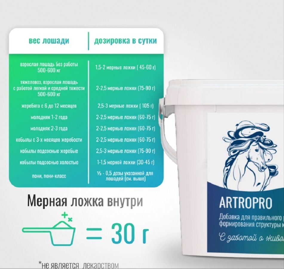 Horse-bio: Мультикальций подкормка для структуры костной ткани для лошадей, 2 кг