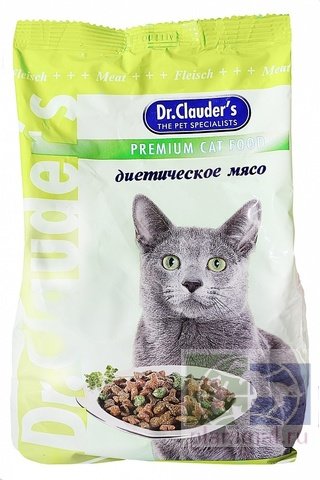 Dr.Clauder's  сухой корм для кошек с диетическим мясом, 400 гр.