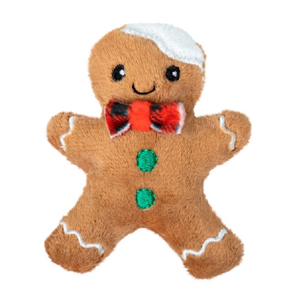 GiGwi Игрушка для кошек Пряничный человечек 9 см, серия X-mas TALES, 85059