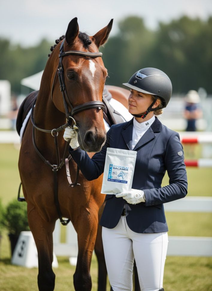 Пробио: Ippocalm Balance / Иппокальм Баланс успокаивающая подкормка для лошадей, эко-упаковка 640 гр.