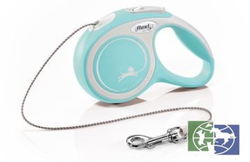 Flexi рулетка NEW LINE Comfort XS (до 8 кг) трос 3 м серый/голубой