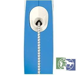 Flexi рулетка NEW LINE Comfort XS (до 8 кг) трос 3 м серый/голубой