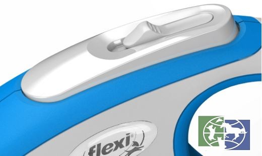 Flexi рулетка NEW LINE Comfort XS (до 8 кг) трос 3 м серый/голубой