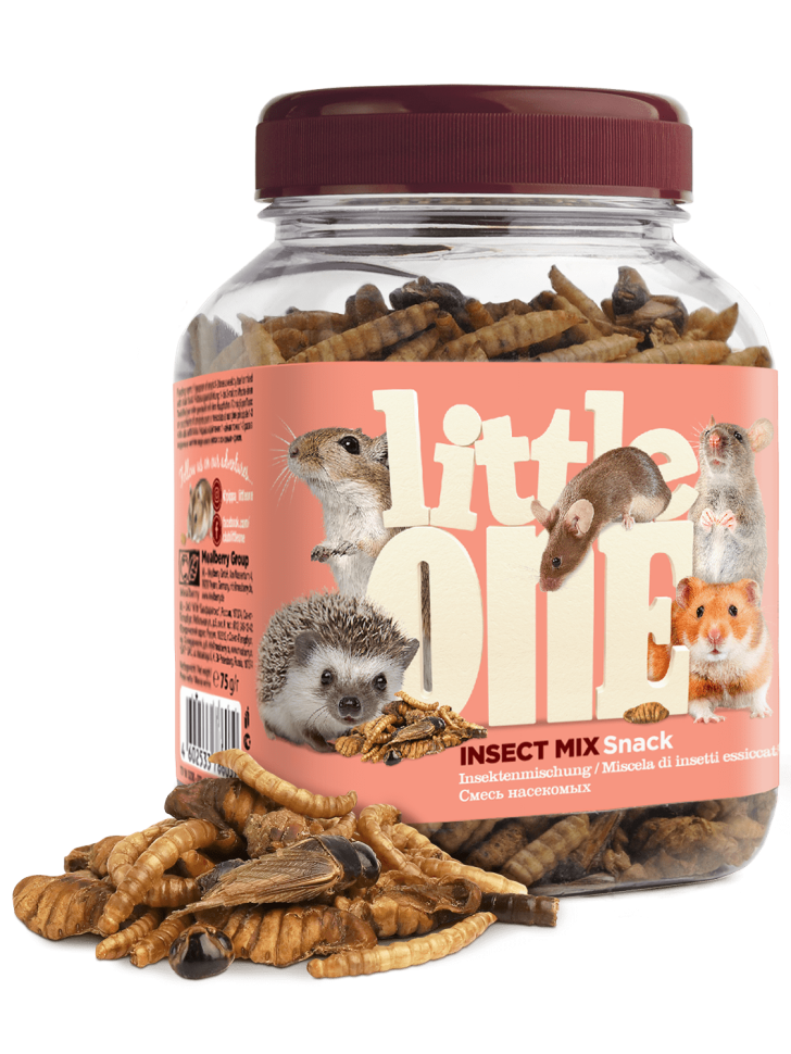 Little One: Смесь насекомых лакомство, для всеядных грызунов, 75 гр.