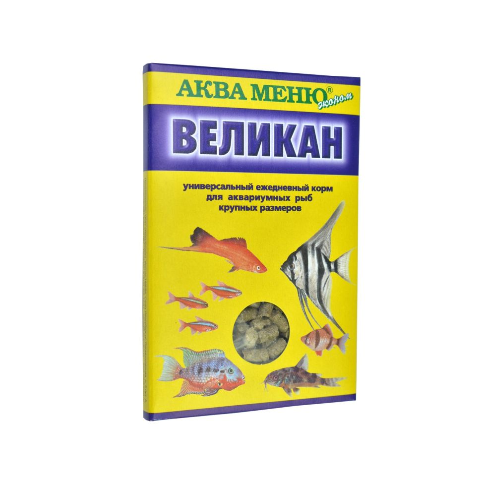 Аква меню: "Великан" ежедневный корм, для крупных аквариумных рыб, 35 гр