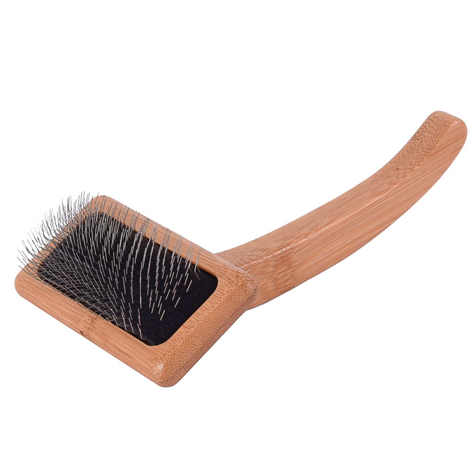 ISB BAMBOO SLICKER BRUSH сликер с бамбуковой ручкой, средний