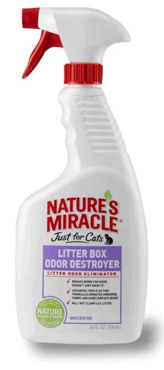 8 in1 NM средство для устранения запаха в кошачьем туалете Litter Box Odor Destroyer спрей 710 мл